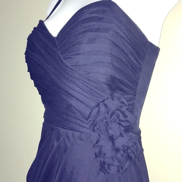Camille Navy Chiffon Formal Gown - Picture 4 of 7